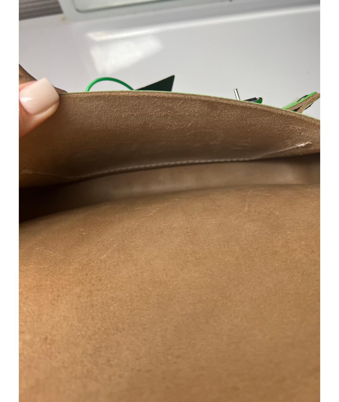 THE CAMBRIDGE SATCHEL COMPANY Зеленая кожаная сумка через плечо, фото 8