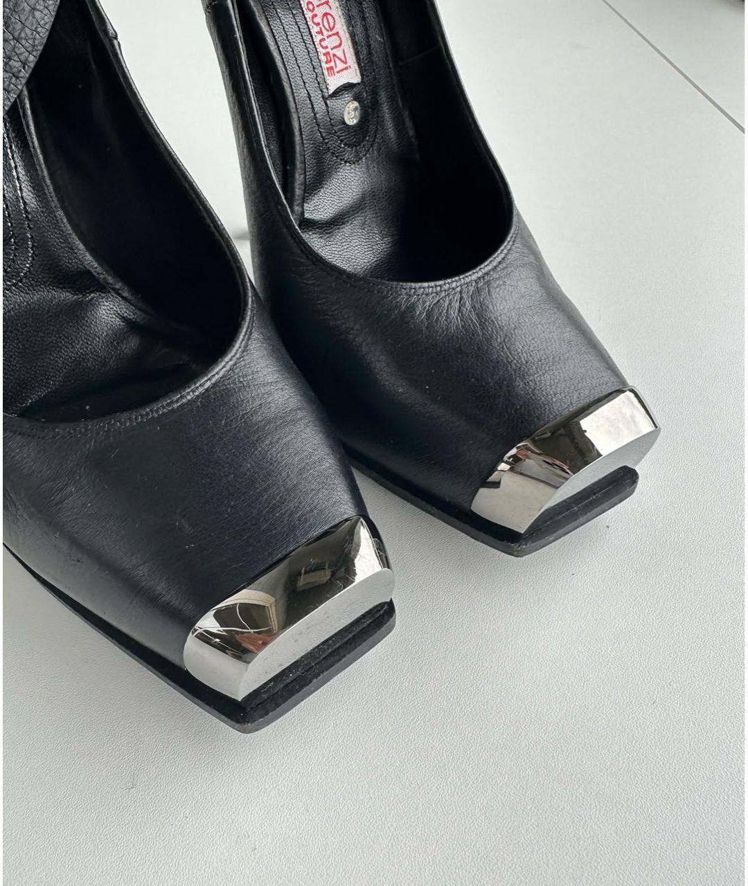 GIAN MARCO LORENZI Черные кожаные туфли, фото 5