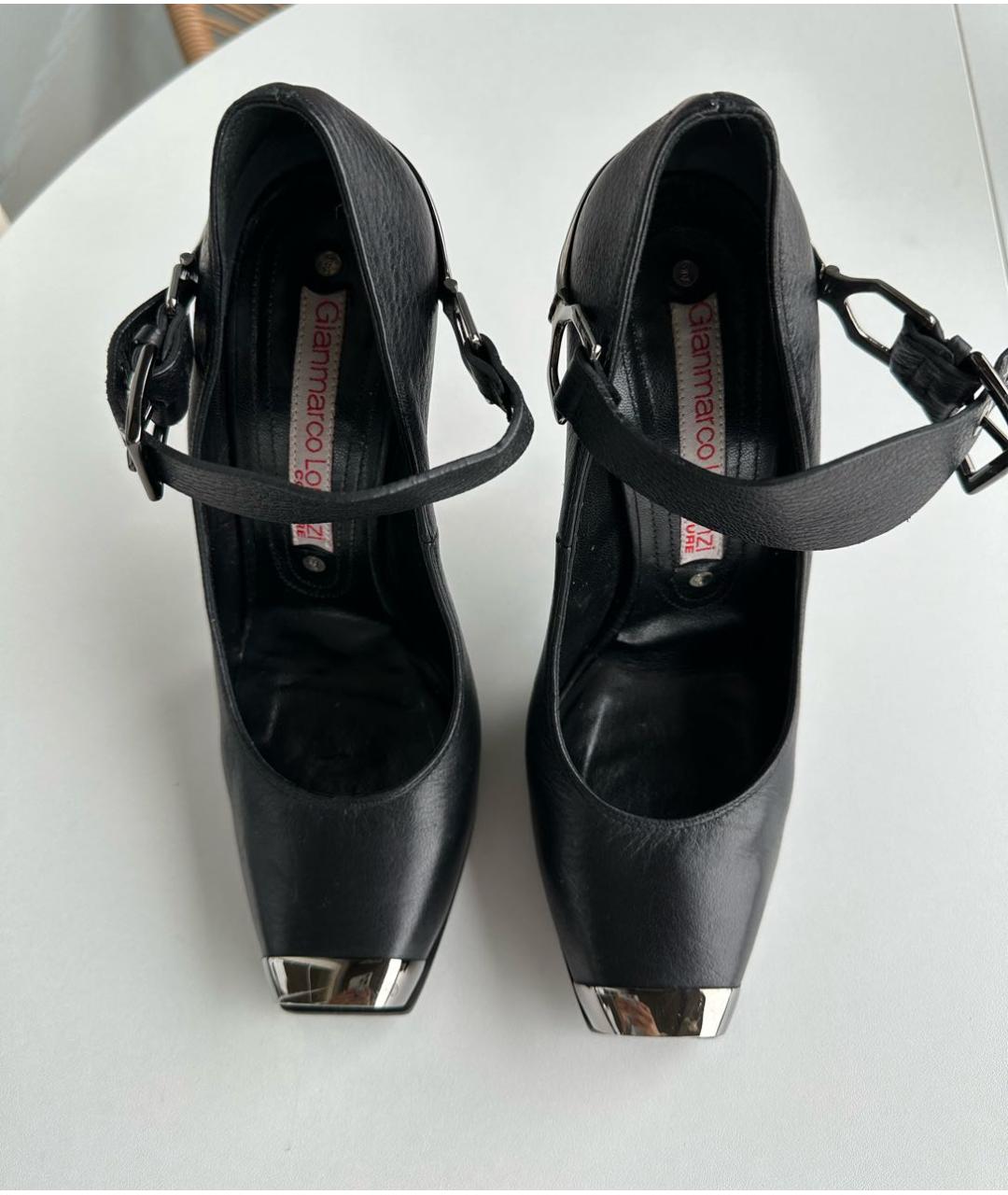 GIAN MARCO LORENZI Черные кожаные туфли, фото 2