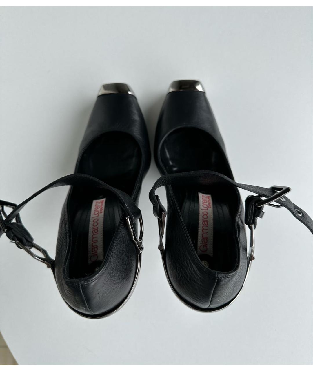 GIAN MARCO LORENZI Черные кожаные туфли, фото 3