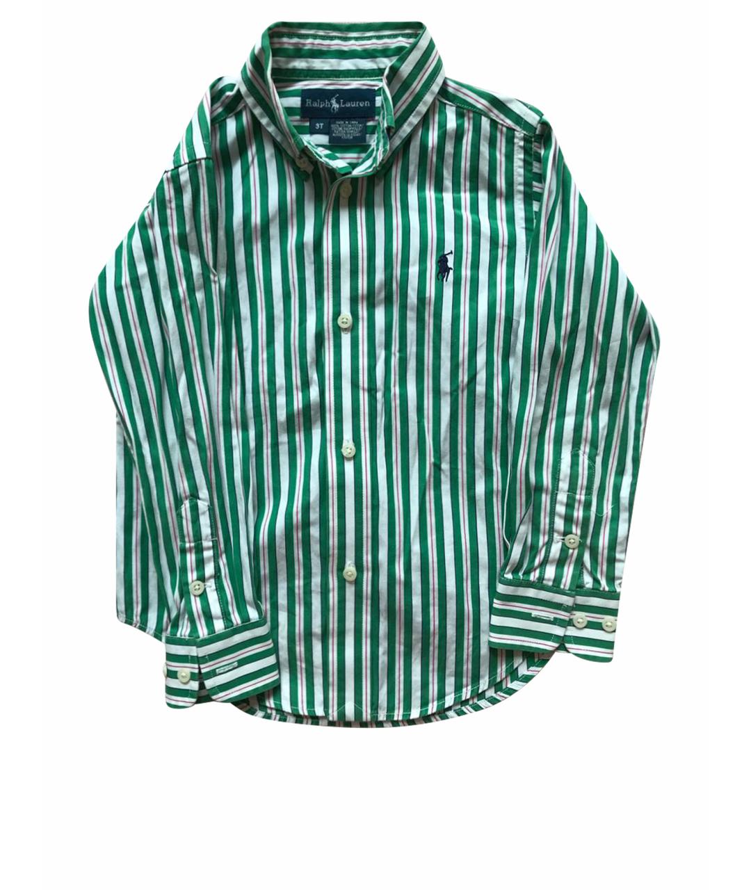 POLO RALPH LAUREN Зеленая хлопковая детская рубашка, фото 1