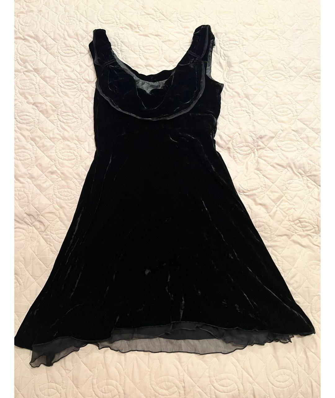 COSTUME NATIONAL Черное бархатное коктейльное платье, фото 2