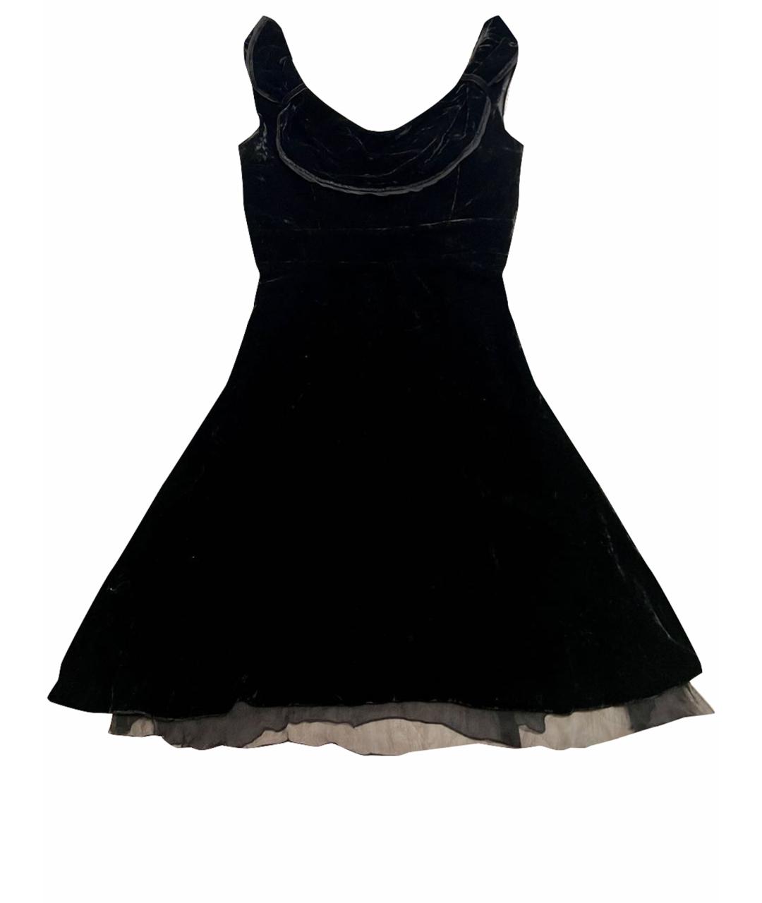 COSTUME NATIONAL Черное бархатное коктейльное платье, фото 1