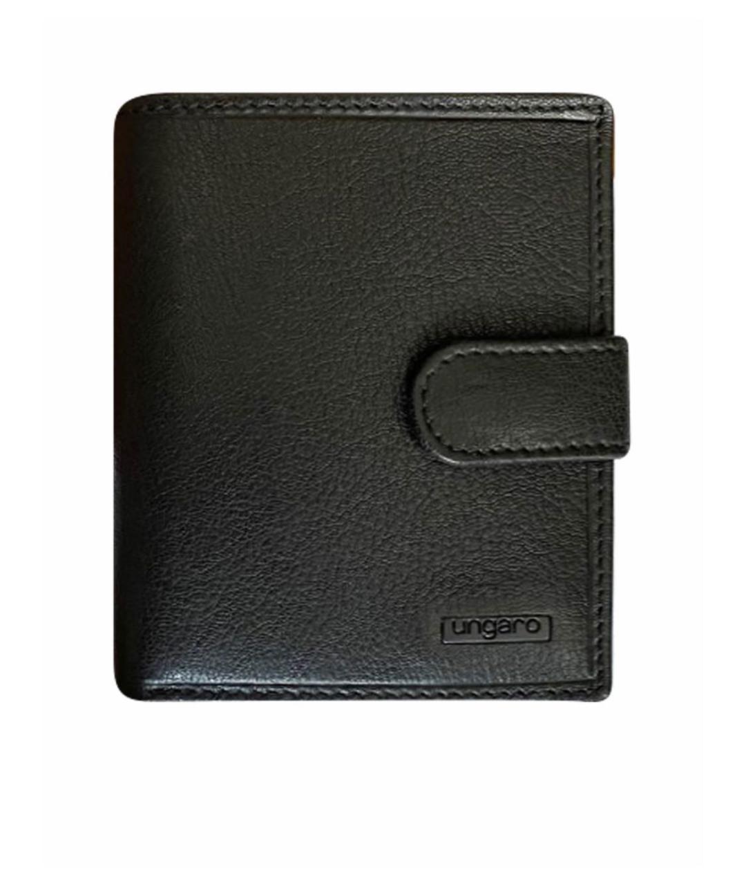 EMANUEL UNGARO Черный кожаный кошелек, фото 1