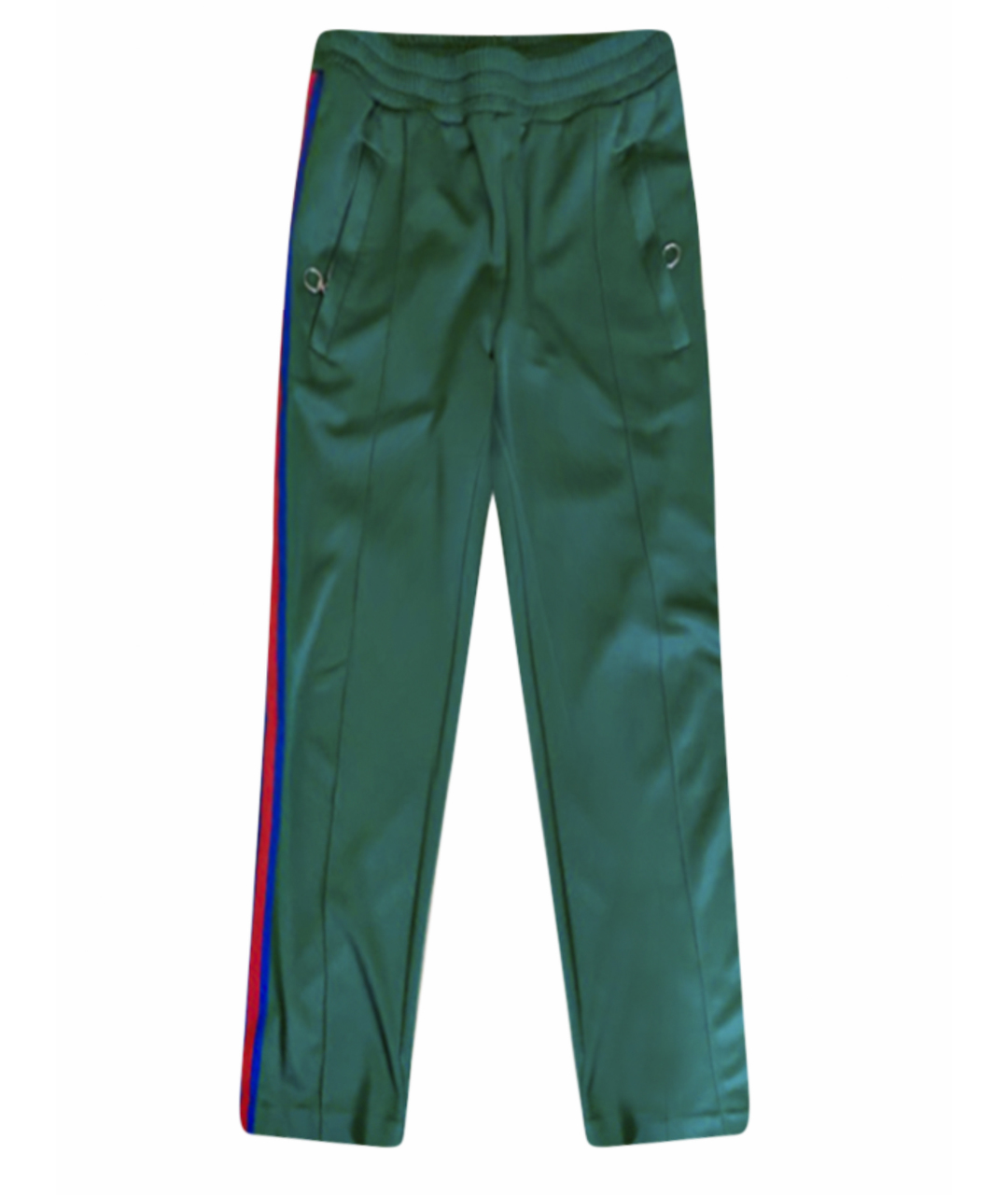GUCCI Зеленые полиэстеровые брюки широкие, фото 1