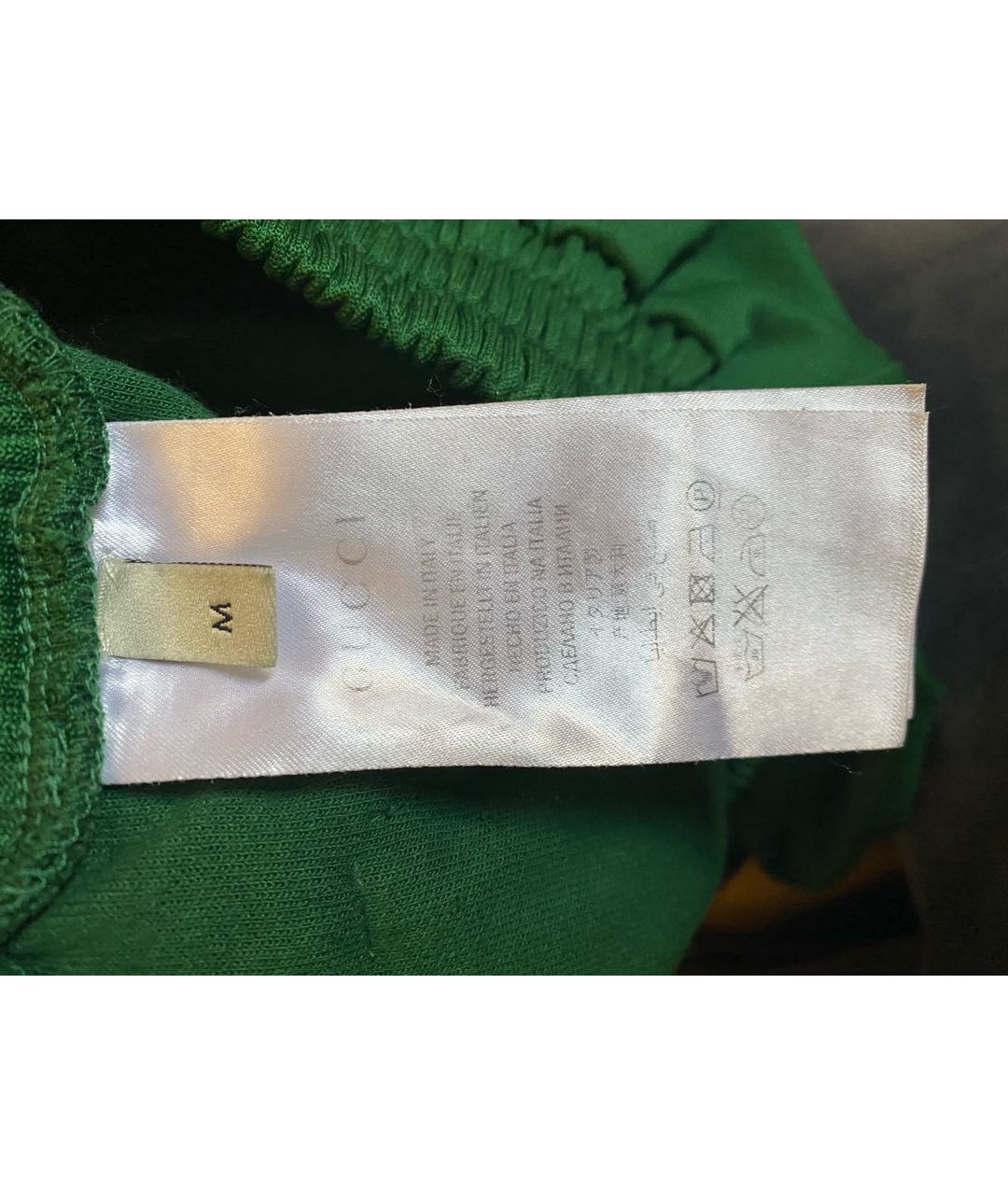GUCCI Зеленые полиэстеровые брюки широкие, фото 5