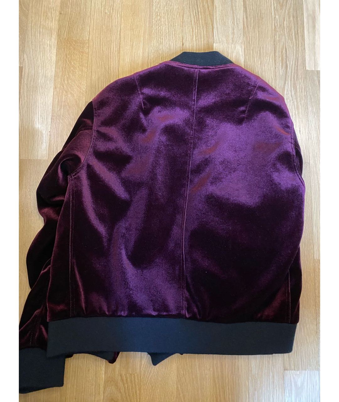 SANDRO Бордовый бархатный жакет/пиджак, фото 3