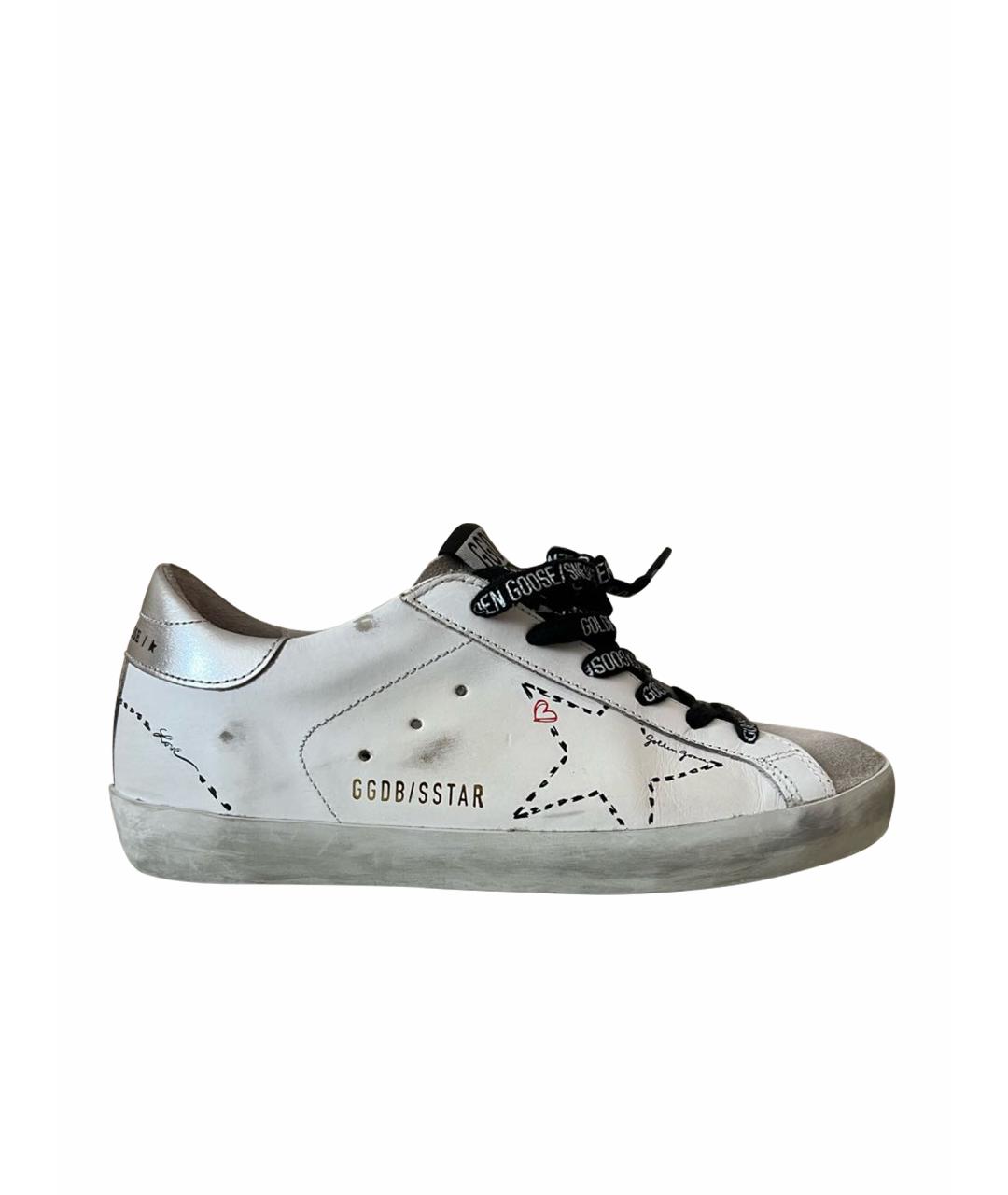 GOLDEN GOOSE DELUXE BRAND Белые кожаные кеды, фото 1