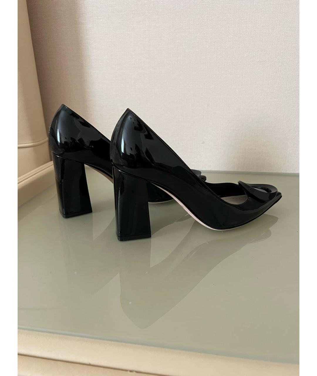 CHRISTIAN DIOR Черные туфли из лакированной кожи, фото 5