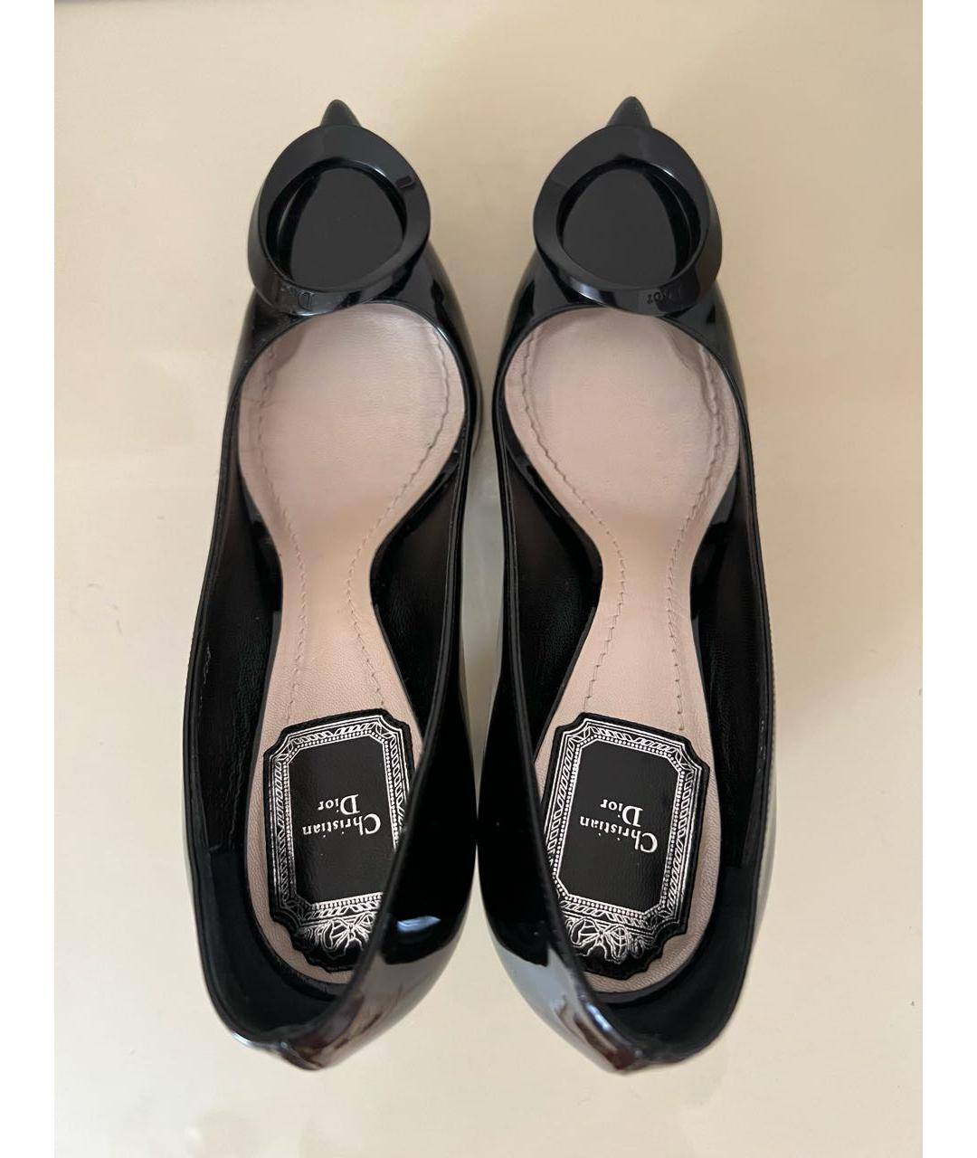 CHRISTIAN DIOR Черные туфли из лакированной кожи, фото 3