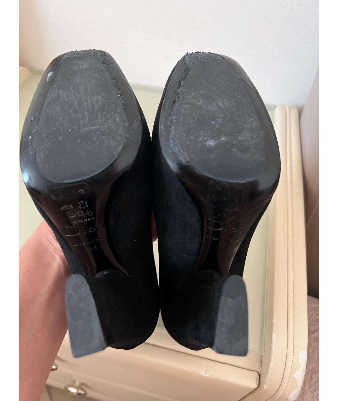 CHRISTIAN DIOR PRE-OWNED Черные замшевые туфли, фото 7