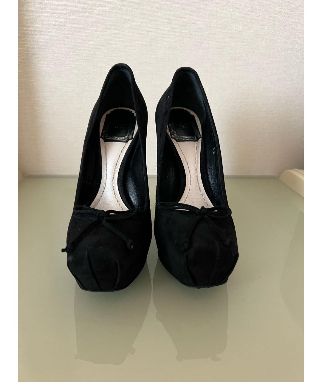 CHRISTIAN DIOR PRE-OWNED Черные замшевые туфли, фото 2