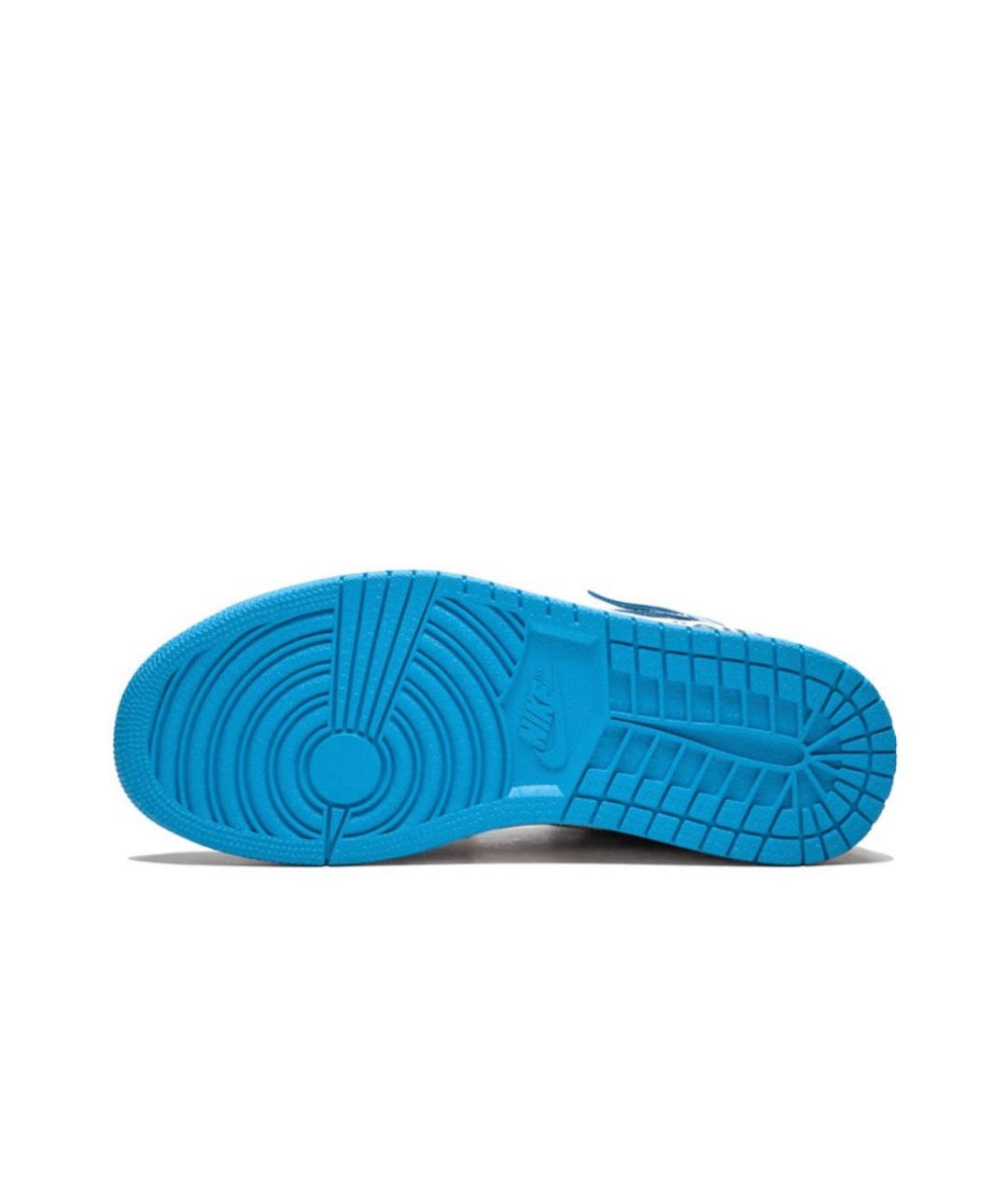NIKE X OFF-WHITE Голубые кожаные кроссовки, фото 5