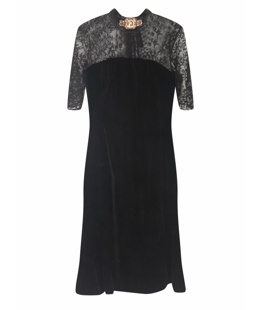 CLIPS Черное бархатное вечернее платье, фото 1