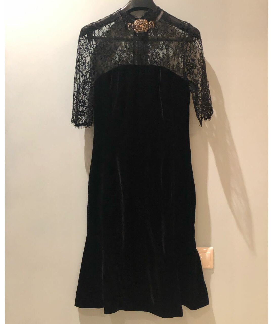 CLIPS Черное бархатное вечернее платье, фото 2