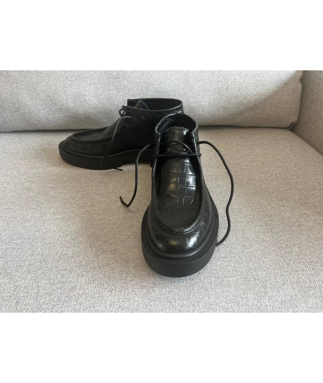 GIUSEPPE ZANOTTI DESIGN Черные кожаные низкие ботинки, фото 3