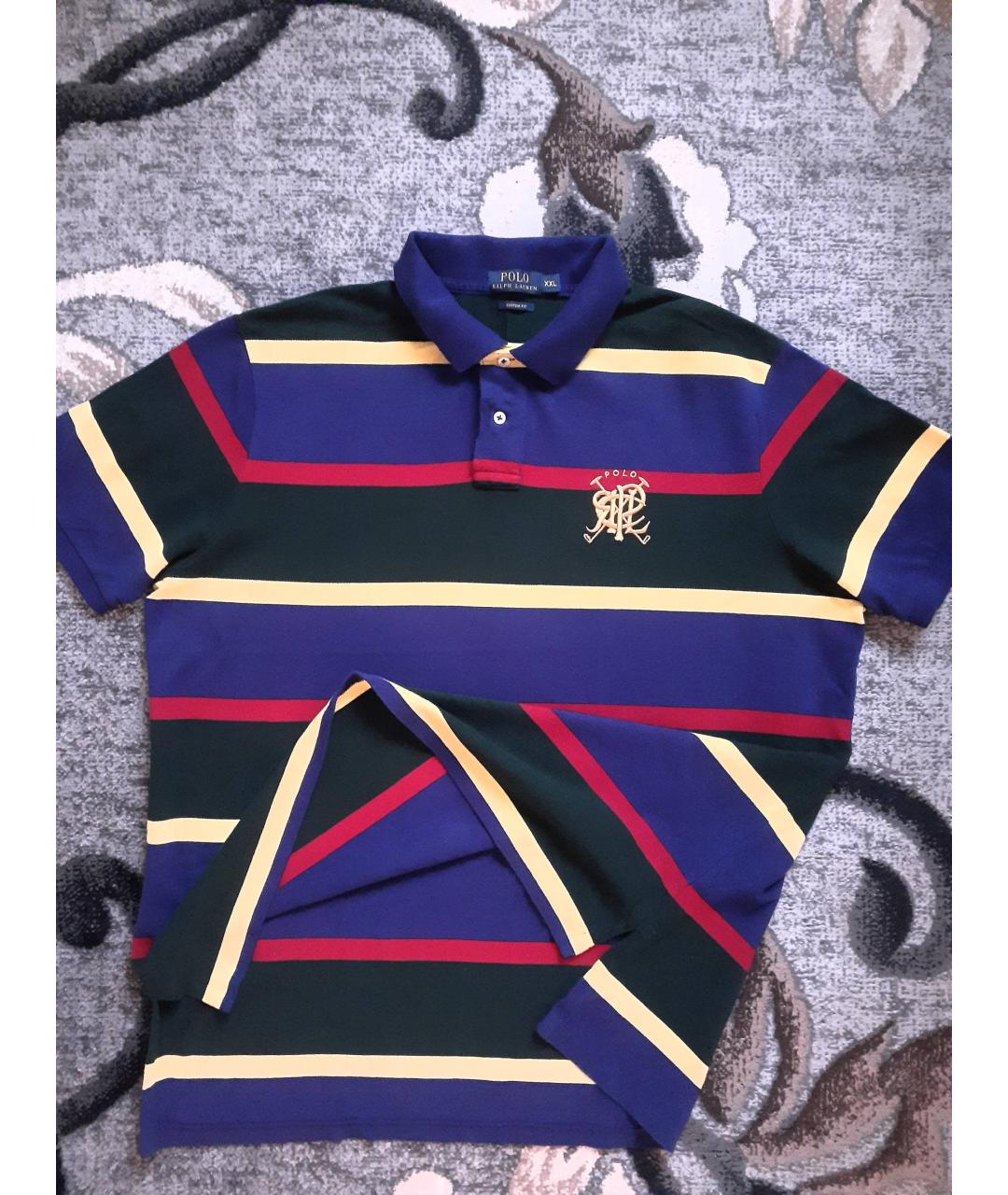 POLO RALPH LAUREN Мульти хлопковое поло с коротким рукавом, фото 3