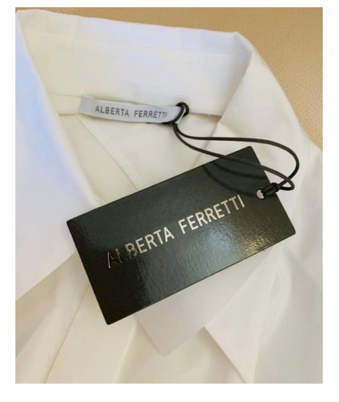 ALBERTA FERRETTI Белая хлопковая рубашка, фото 4
