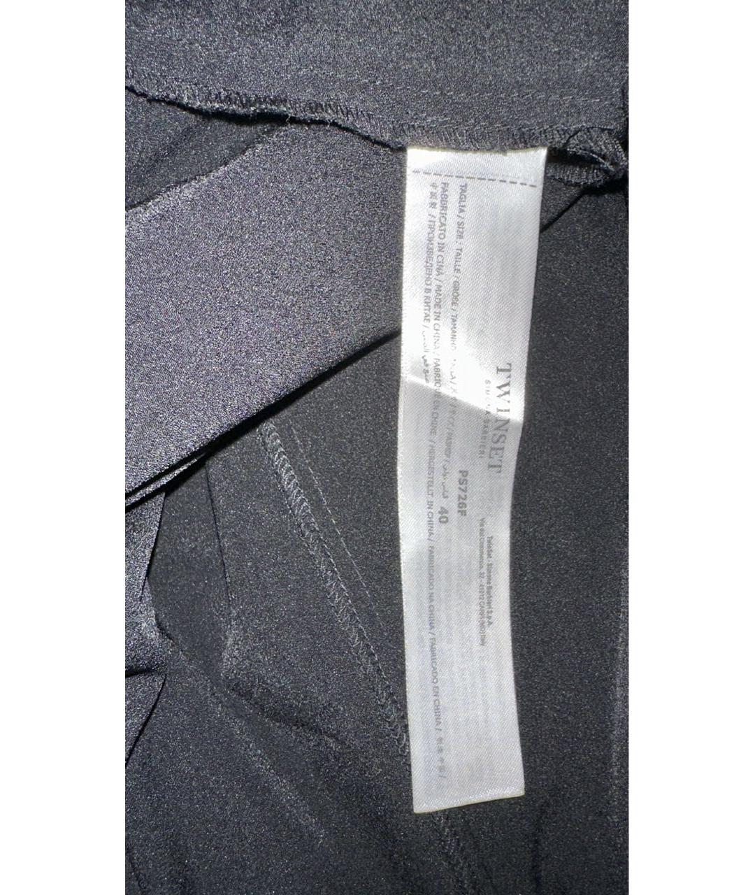 TWIN-SET Черное полиамидовое коктейльное платье, фото 6
