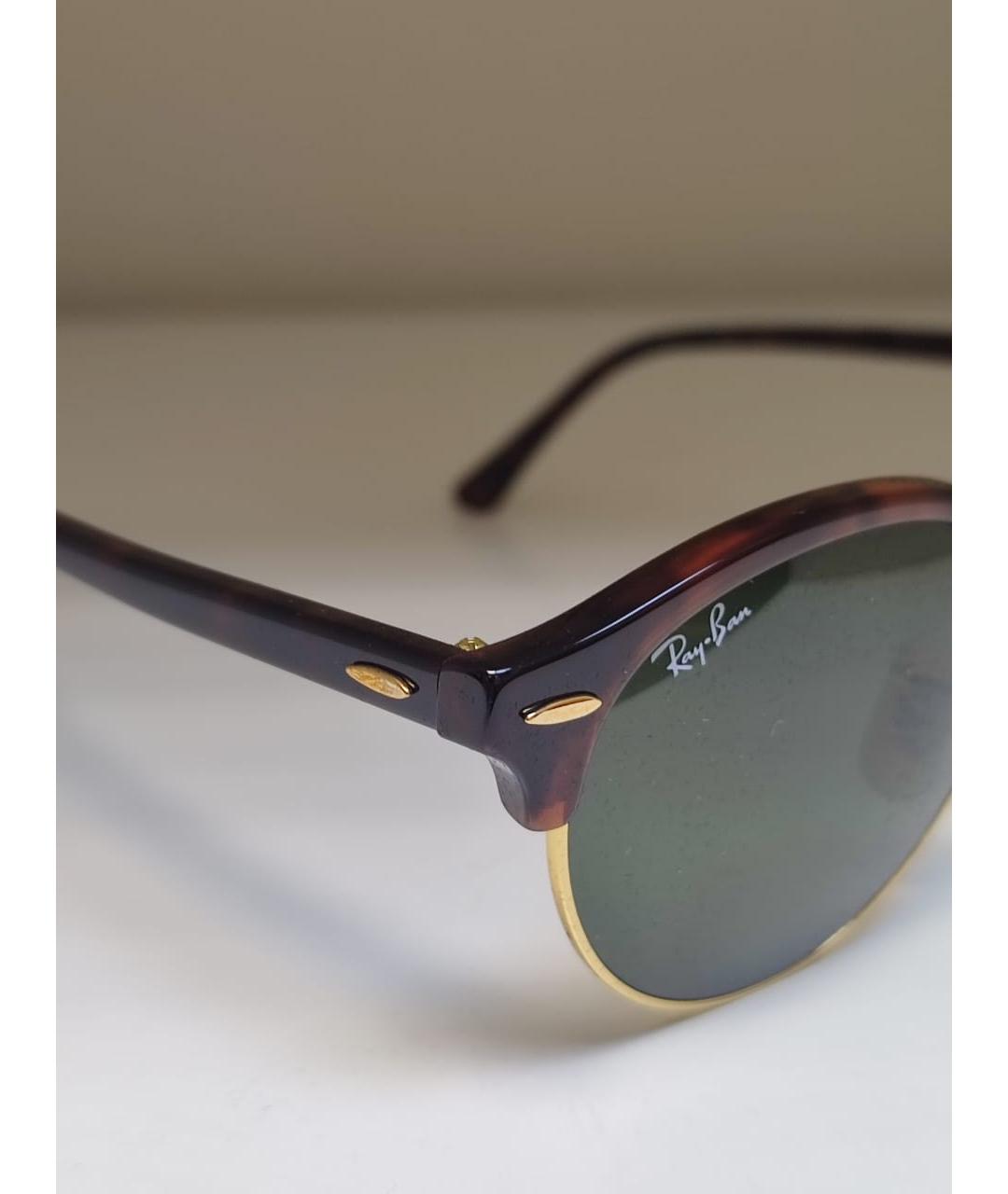 RAY BAN Бордовые пластиковые солнцезащитные очки, фото 3