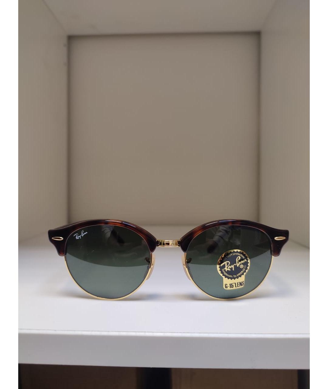 RAY BAN Бордовые пластиковые солнцезащитные очки, фото 10