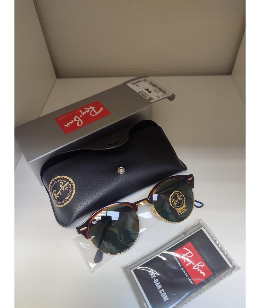RAY BAN Бордовые пластиковые солнцезащитные очки, фото 4