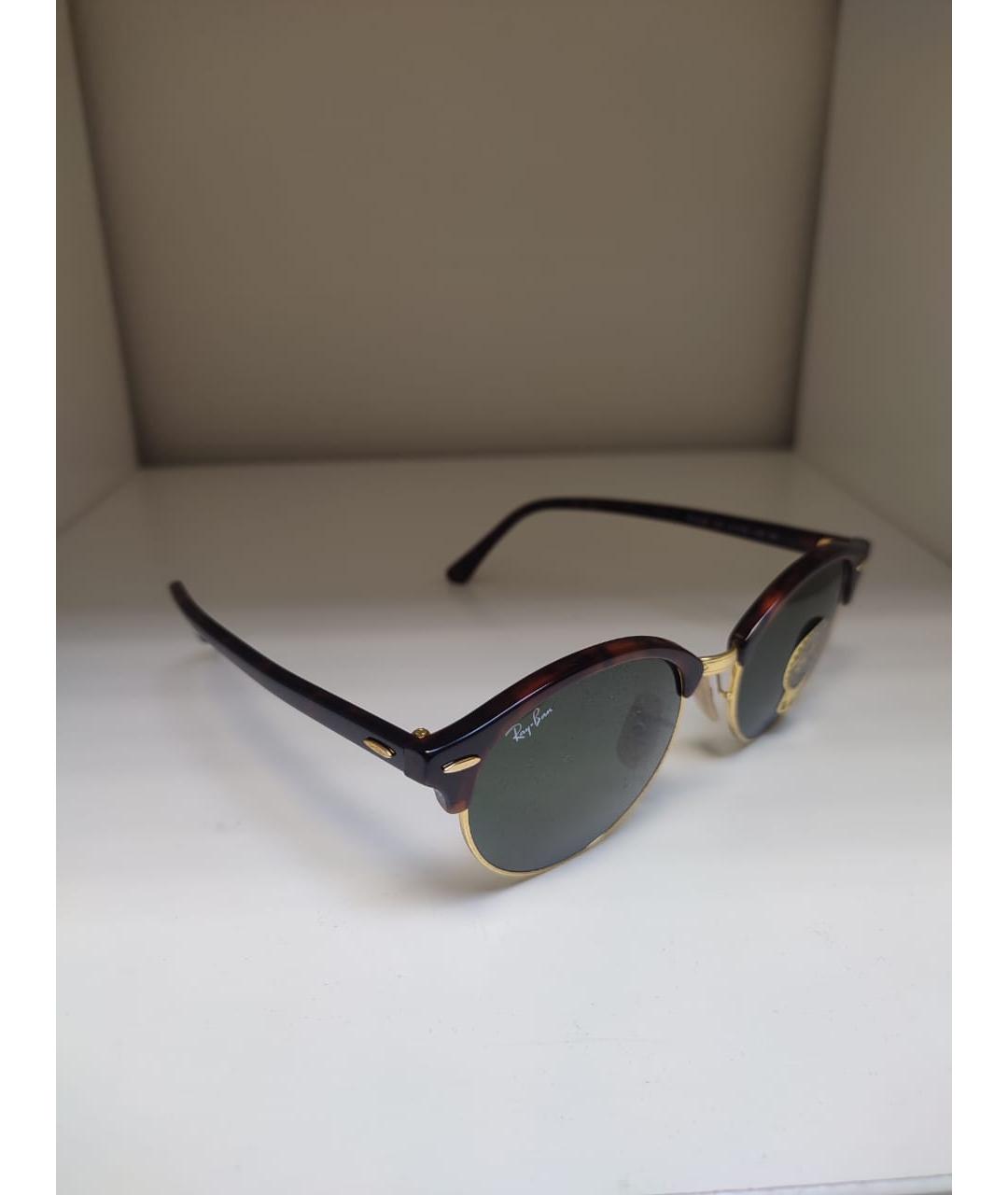 RAY BAN Бордовые пластиковые солнцезащитные очки, фото 2