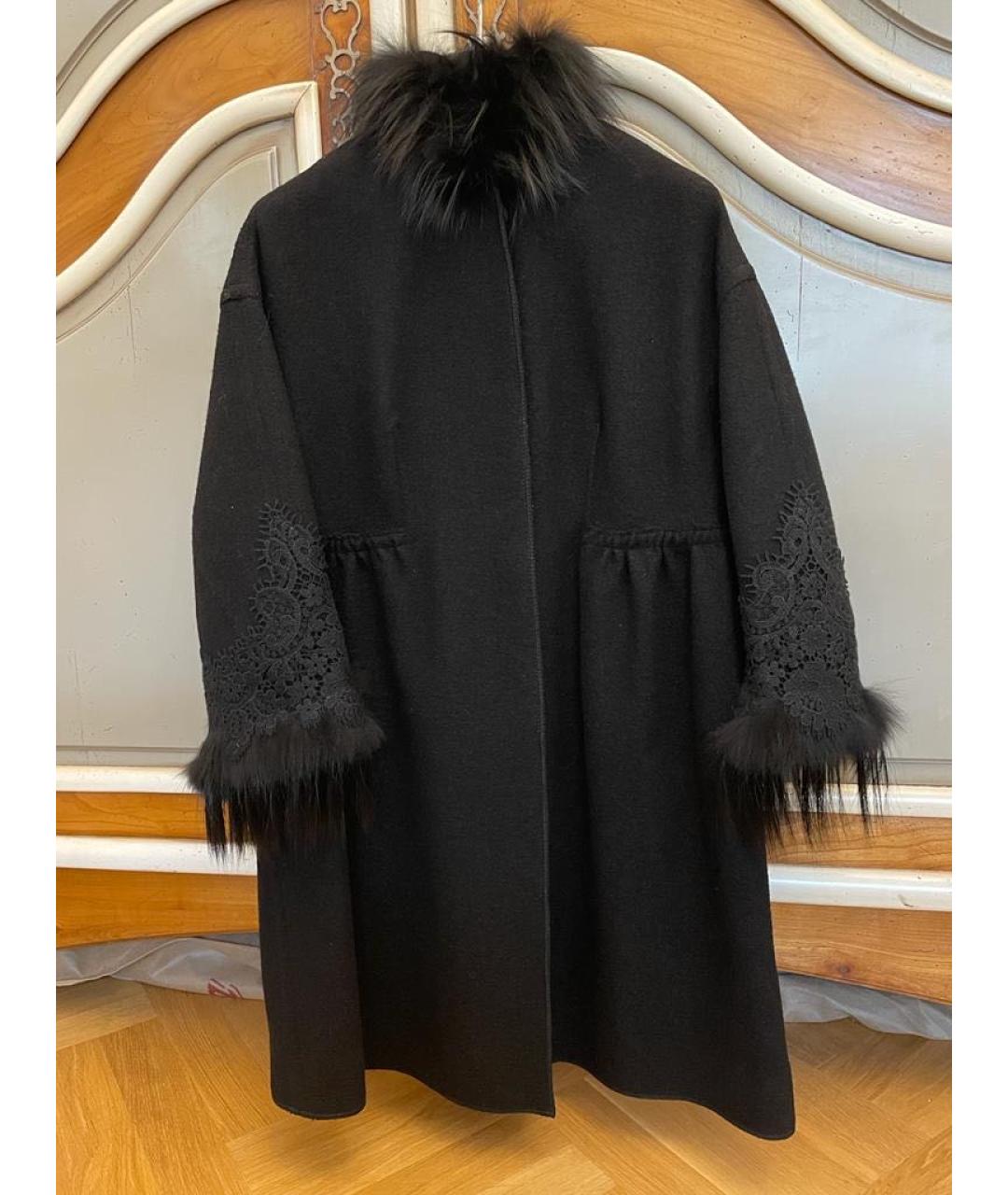 ERMANNO SCERVINO Черное шерстяное пальто, фото 9