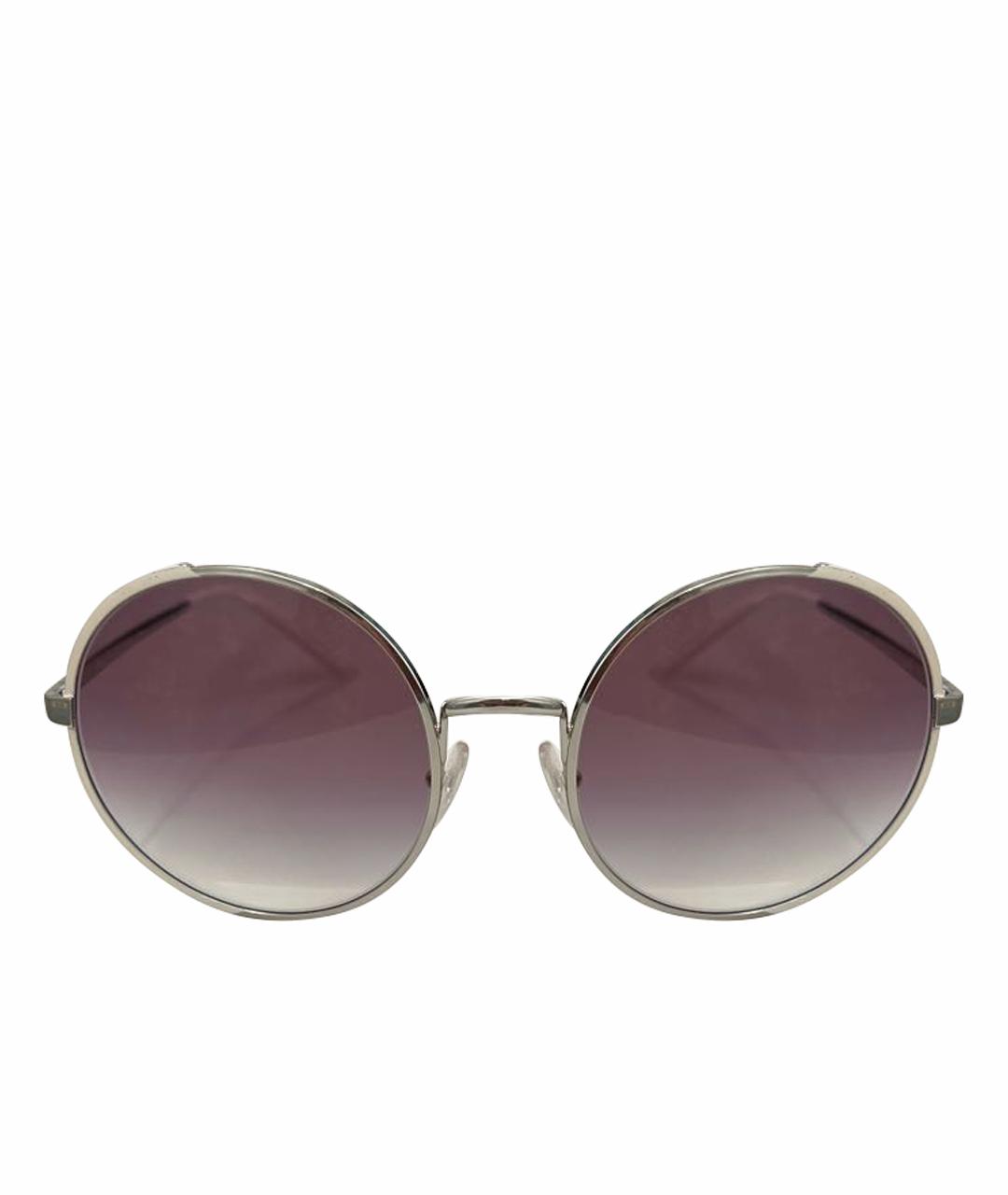 PRADA Белые металлические солнцезащитные очки, фото 1