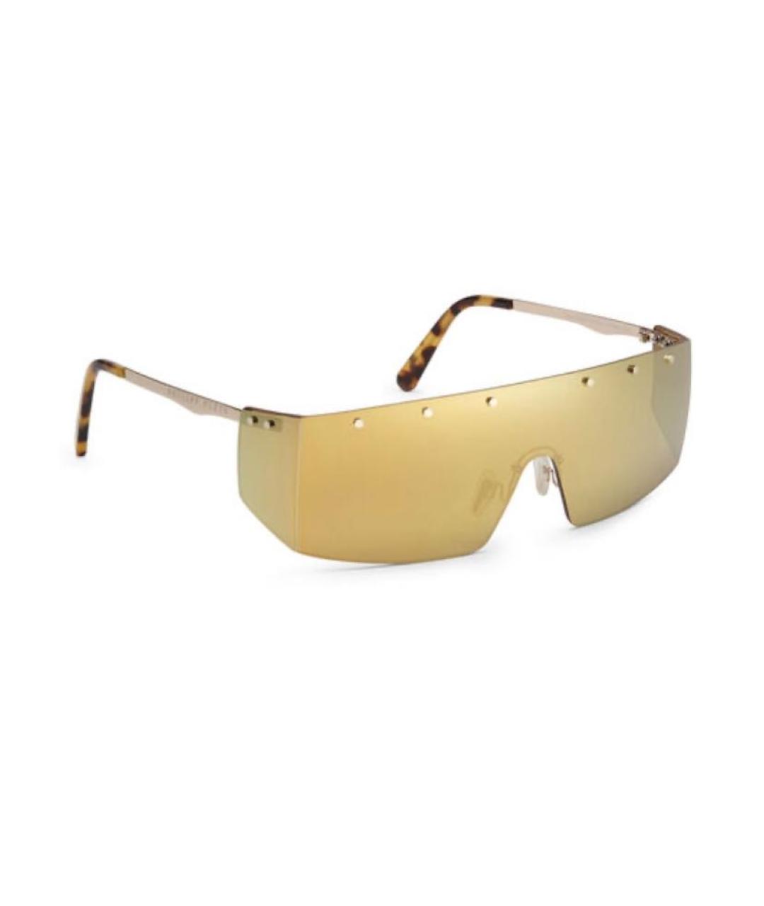 PHILIPP PLEIN Золотые металлические солнцезащитные очки, фото 1