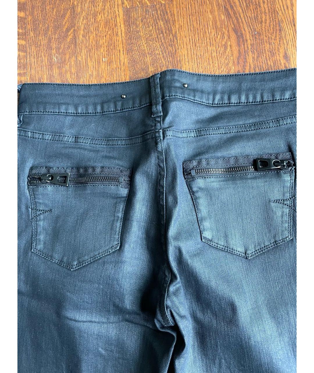 BARBARA BUI Черные хлопко-полиэстеровые прямые джинсы, фото 6