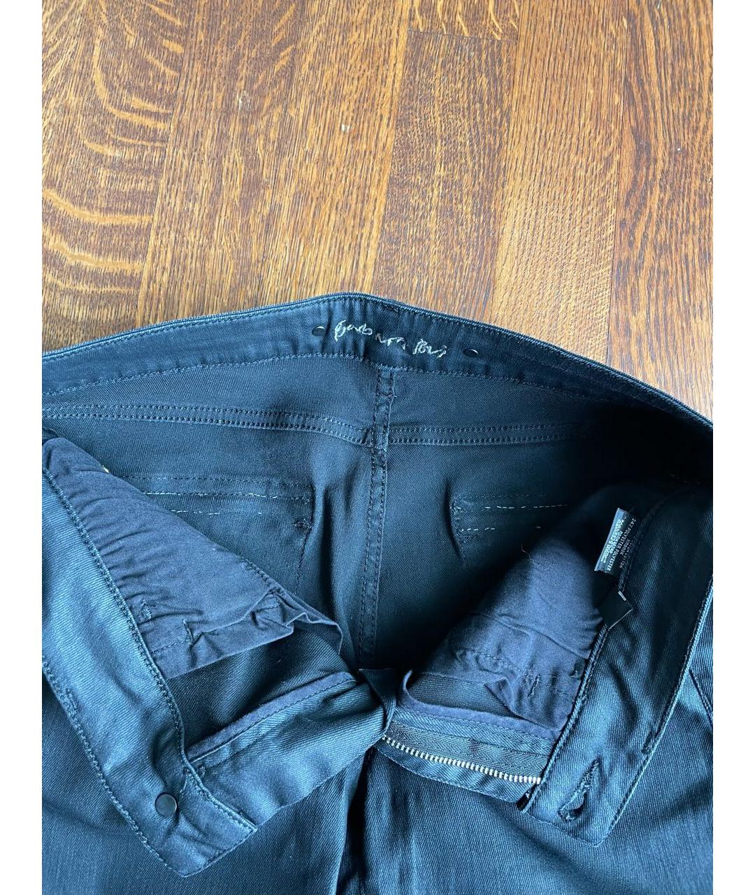 BARBARA BUI Черные хлопко-полиэстеровые прямые джинсы, фото 7