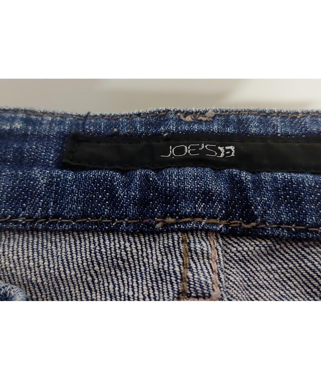 JOE'S JEANS Голубые хлопко-эластановые прямые джинсы, фото 3