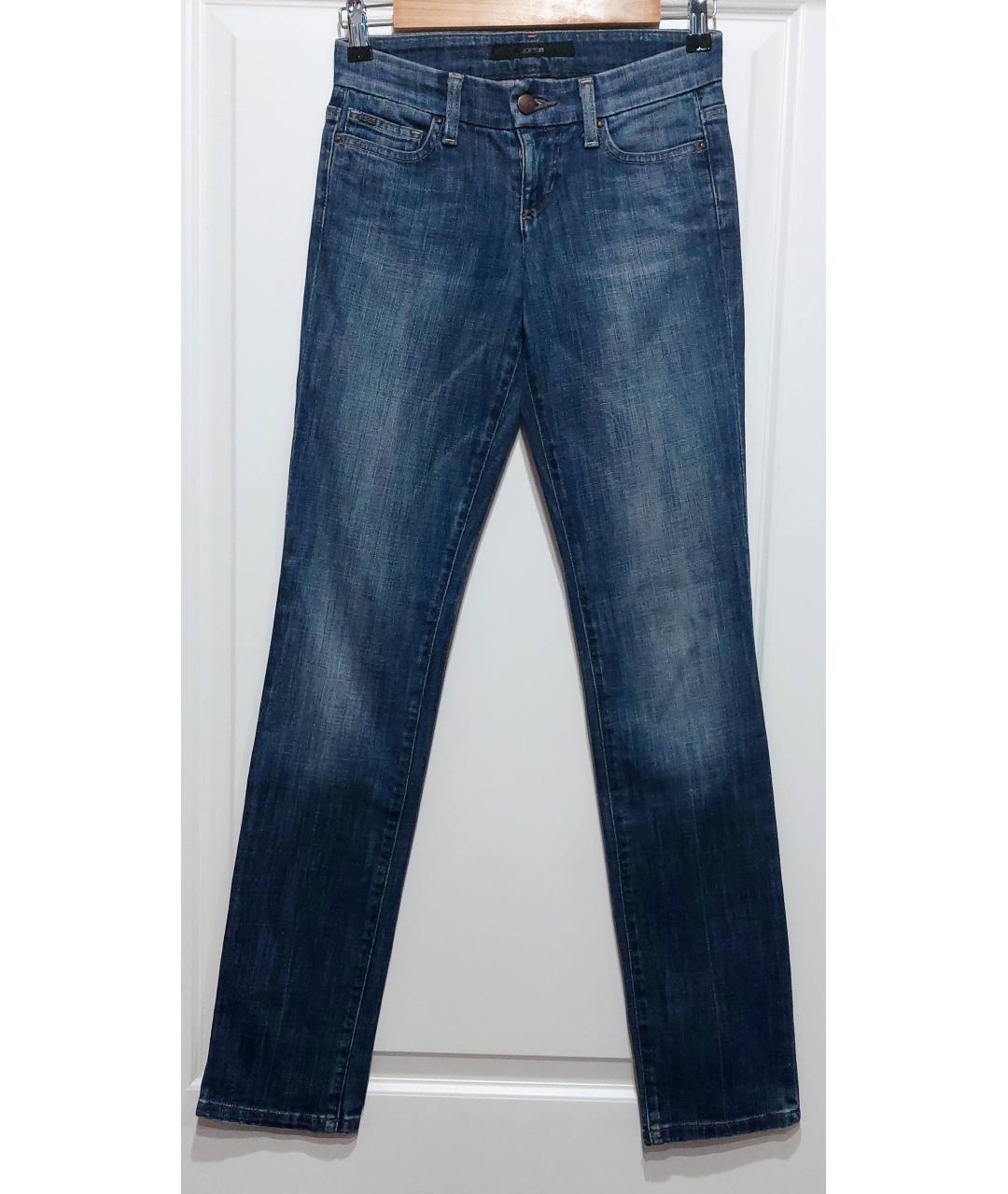 JOE'S JEANS Голубые хлопко-эластановые прямые джинсы, фото 8