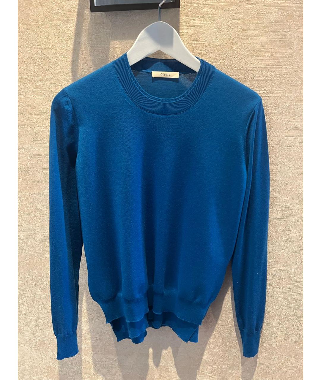 CELINE PRE-OWNED Голубой шерстяной джемпер / свитер, фото 7