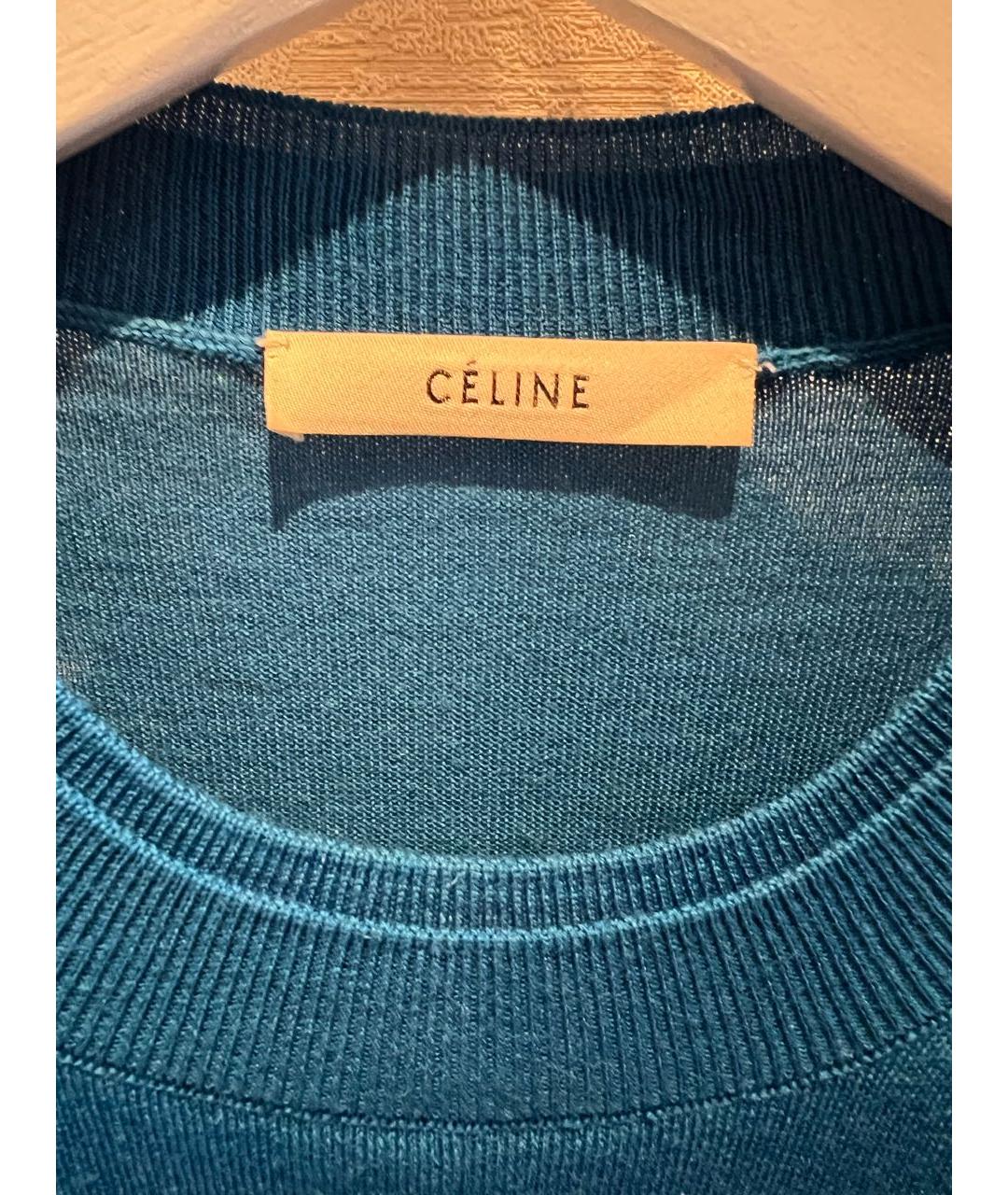 CELINE PRE-OWNED Голубой шерстяной джемпер / свитер, фото 3