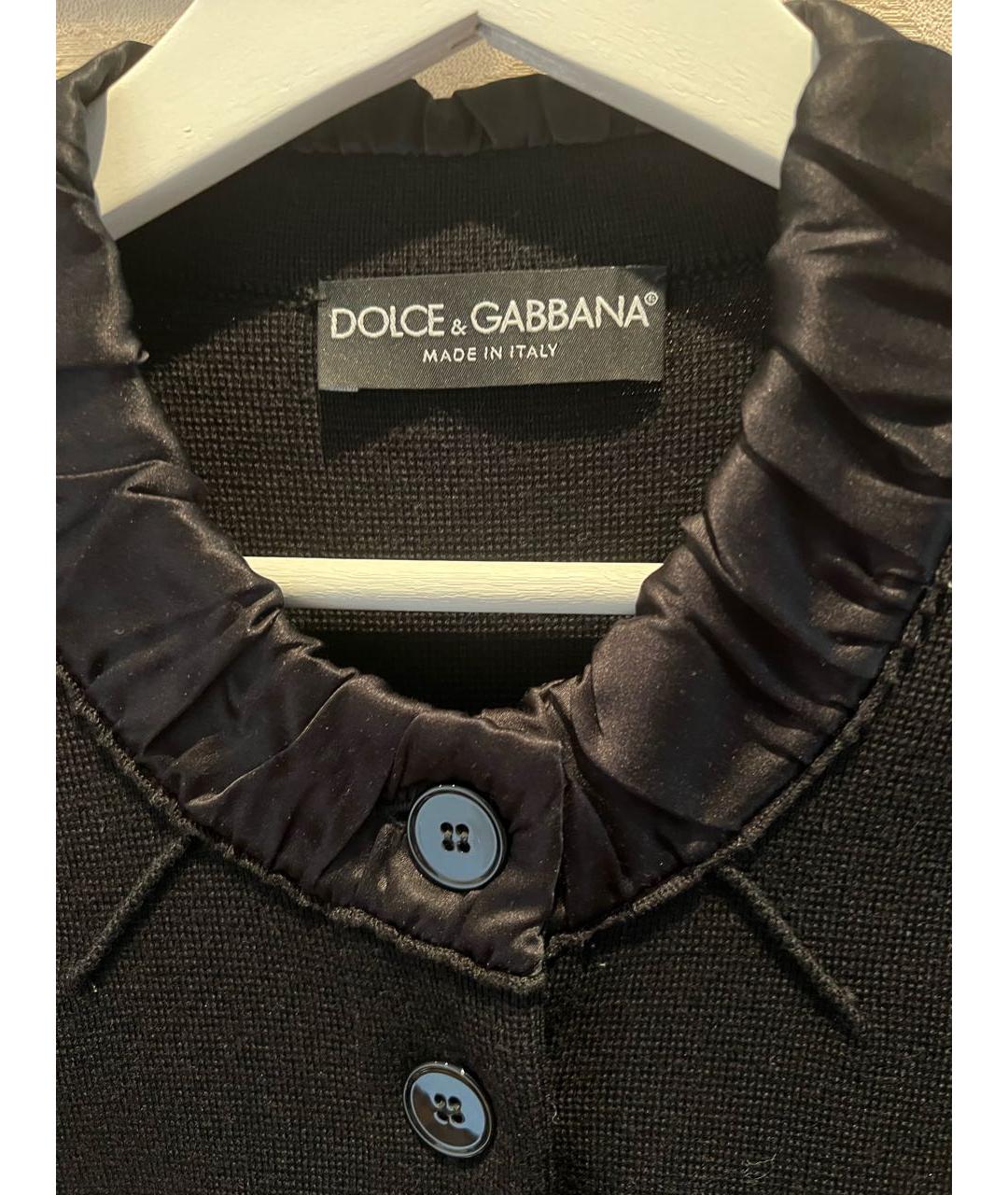 DOLCE&GABBANA Черный шерстяной кардиган, фото 4