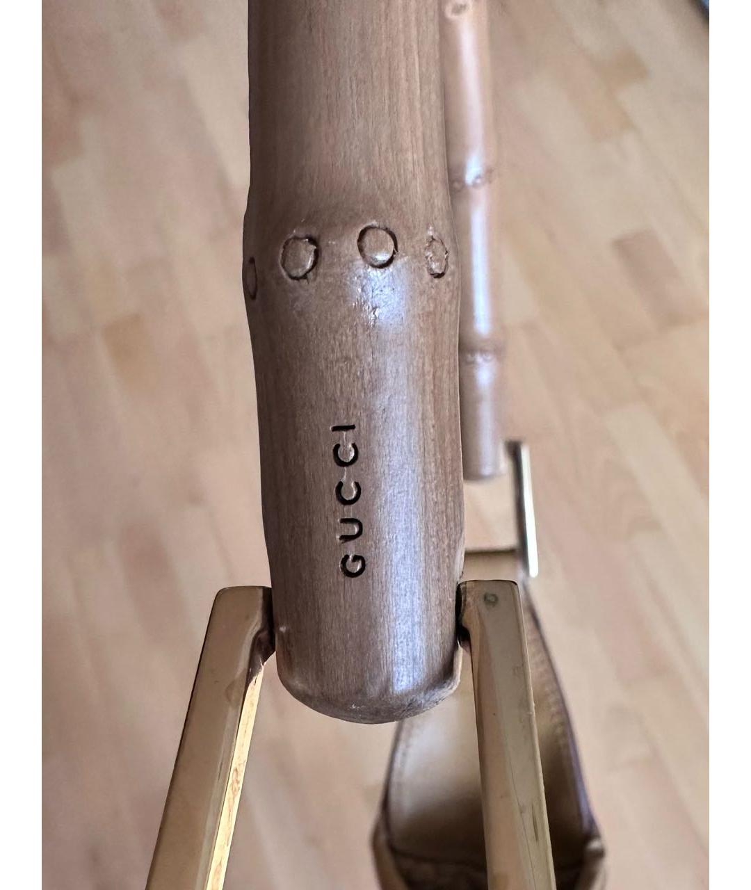 GUCCI Розовая замшевая сумка с короткими ручками, фото 3