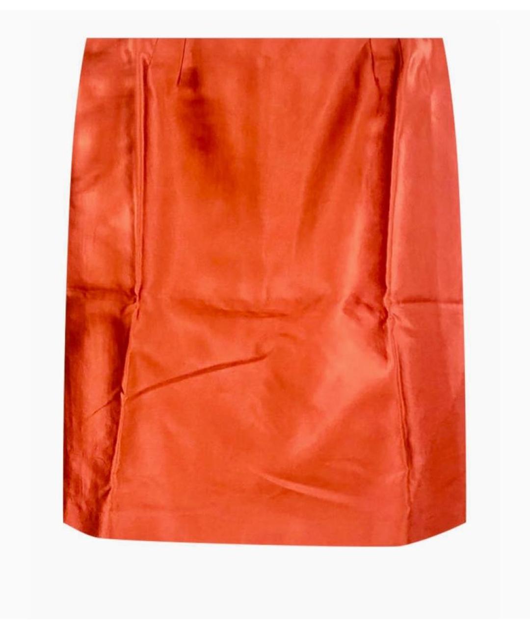 MARINA RINALDI Красная хлопковая юбка мини, фото 5