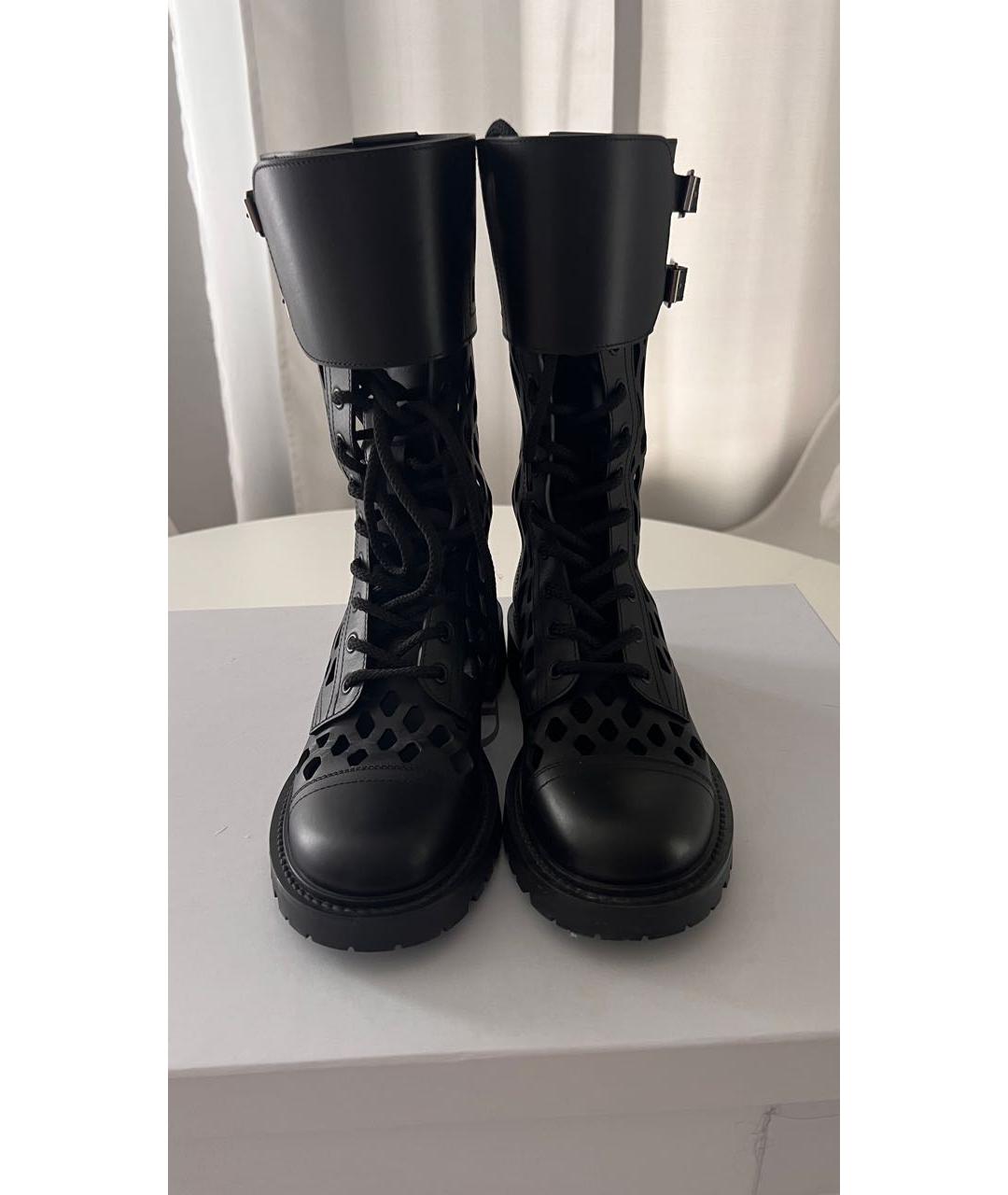 CHRISTIAN DIOR Черные кожаные ботинки, фото 2