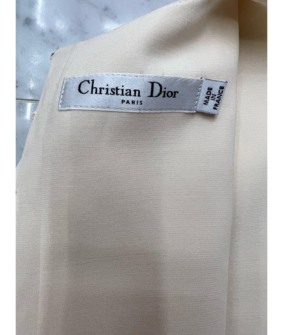 CHRISTIAN DIOR Белый шелковый костюм с юбками, фото 5