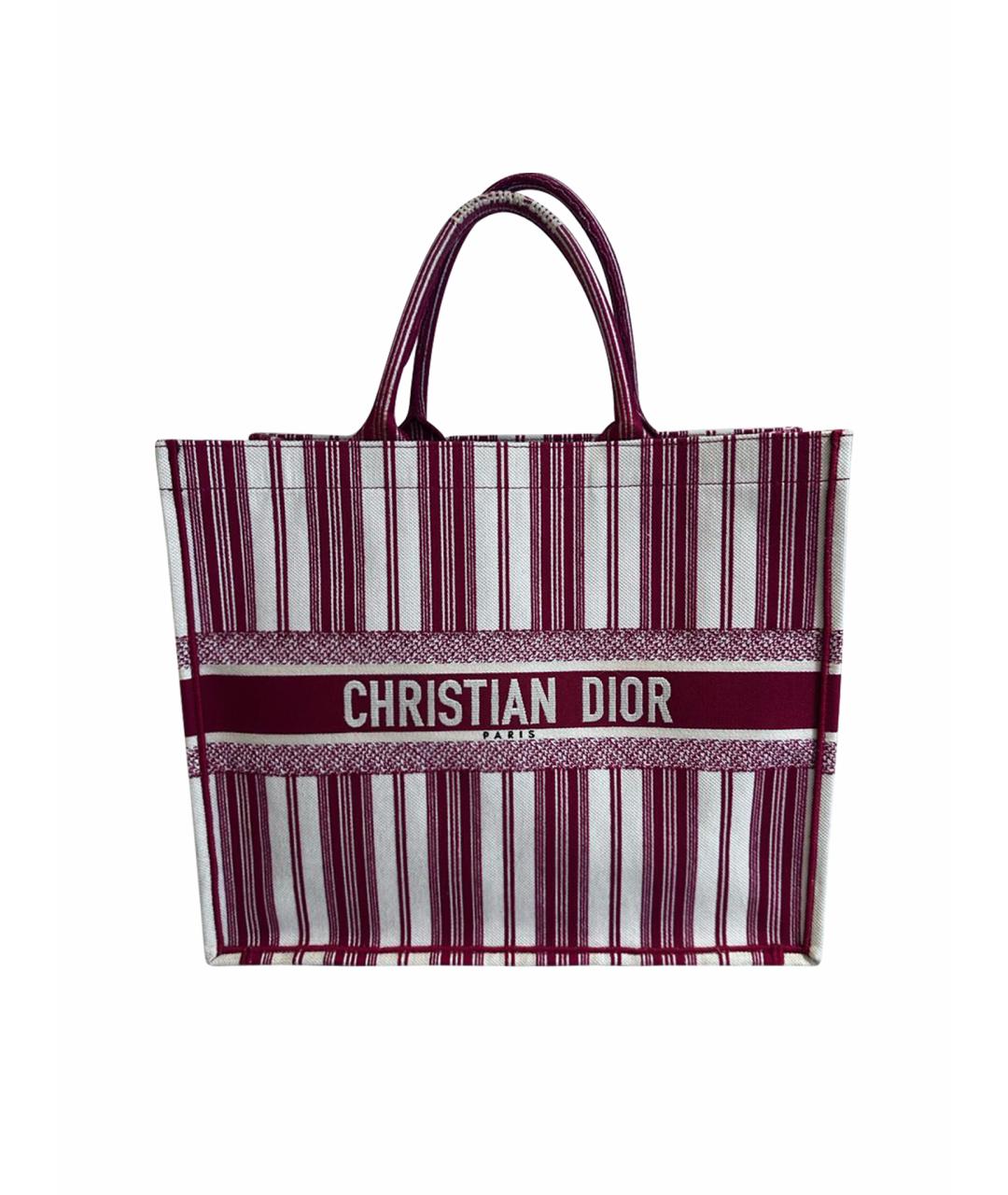 CHRISTIAN DIOR PRE-OWNED Красная льняная пляжная сумка, фото 1
