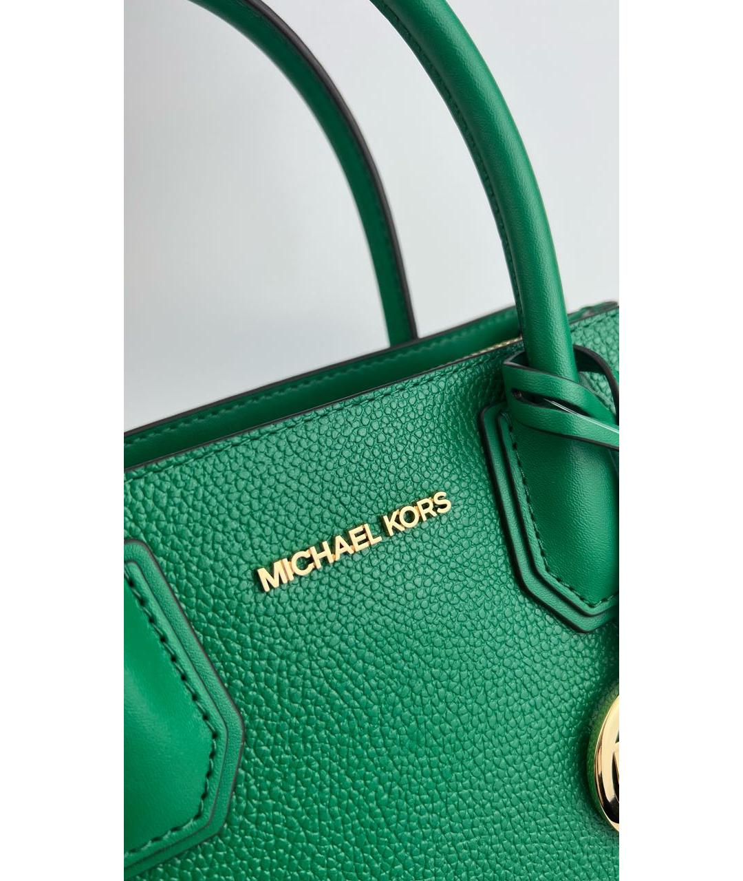 MICHAEL MICHAEL KORS Зеленая кожаная сумка через плечо, фото 6