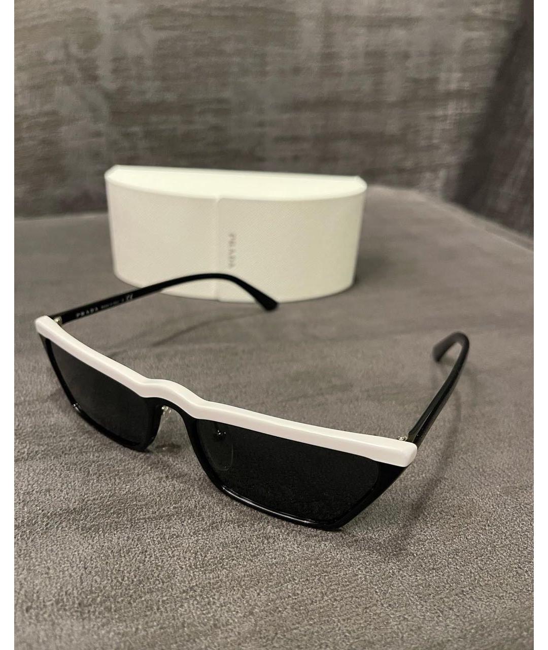 PRADA Черные пластиковые солнцезащитные очки, фото 3