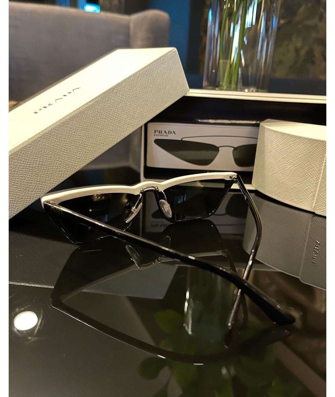 PRADA Черные пластиковые солнцезащитные очки, фото 5
