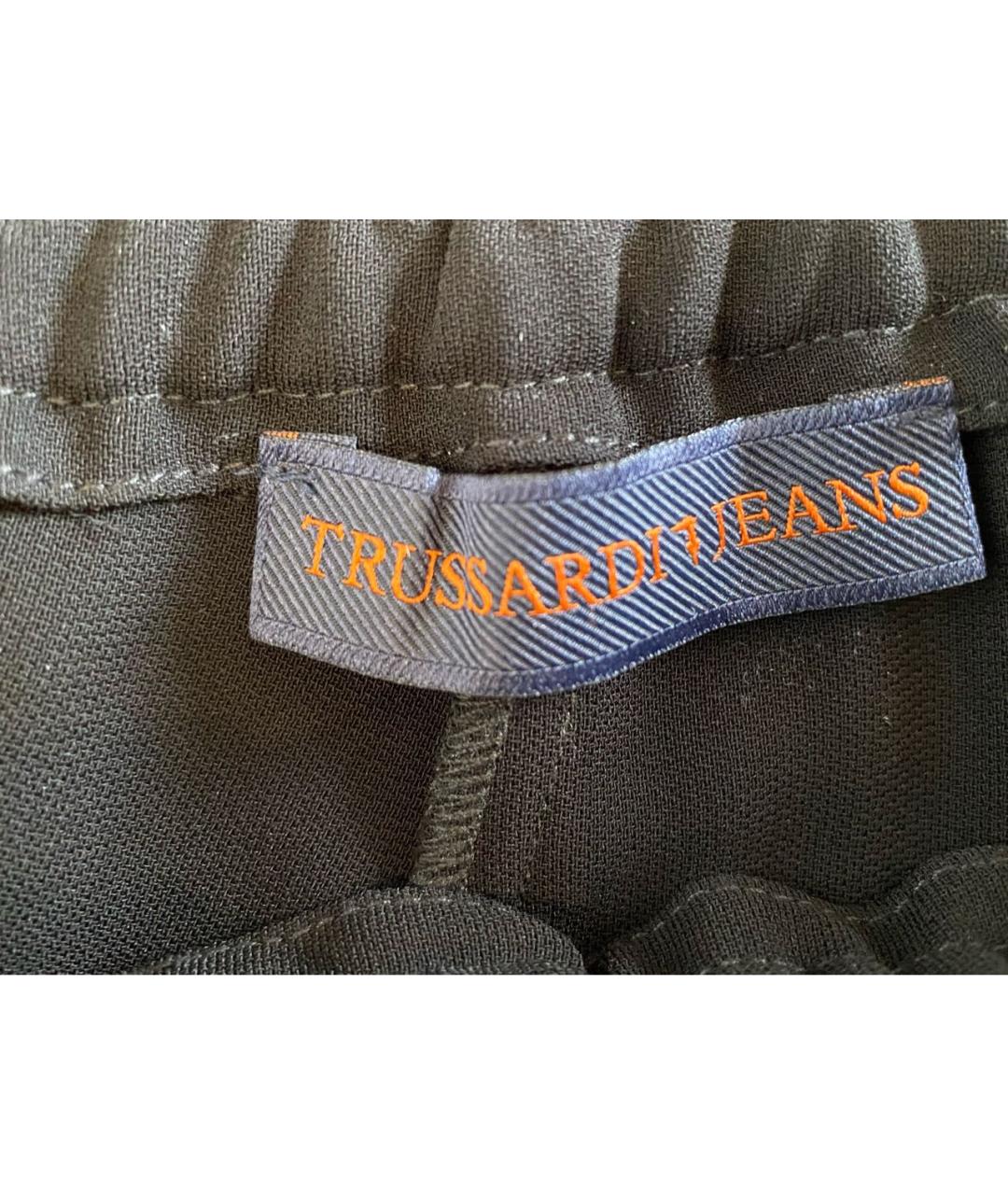 TRUSSARDI JEANS Черные прямые брюки, фото 4