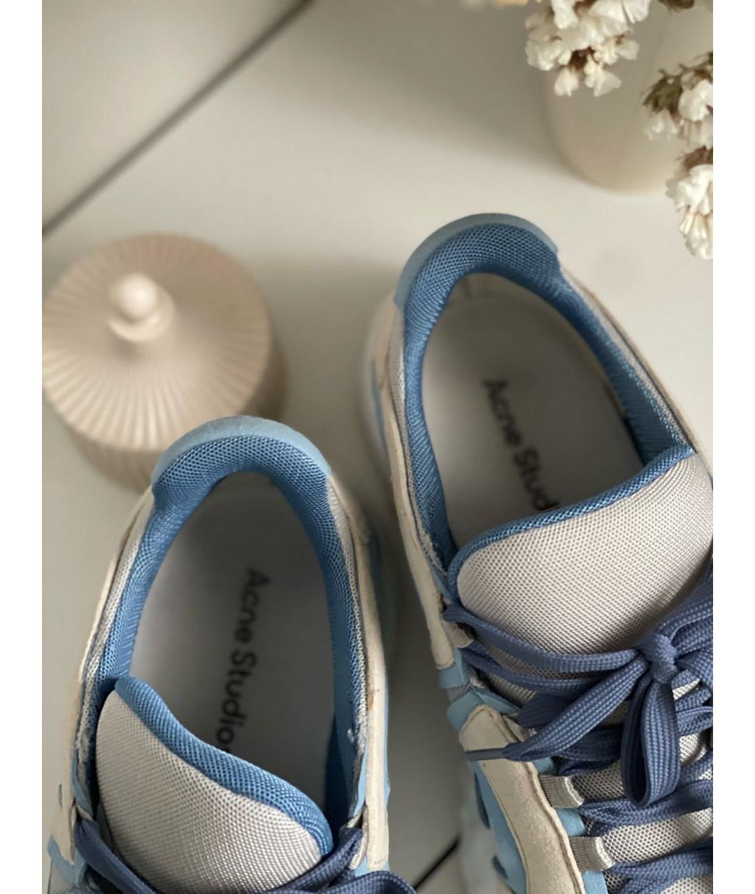 ACNE STUDIOS Бежевые кожаные кроссовки, фото 3