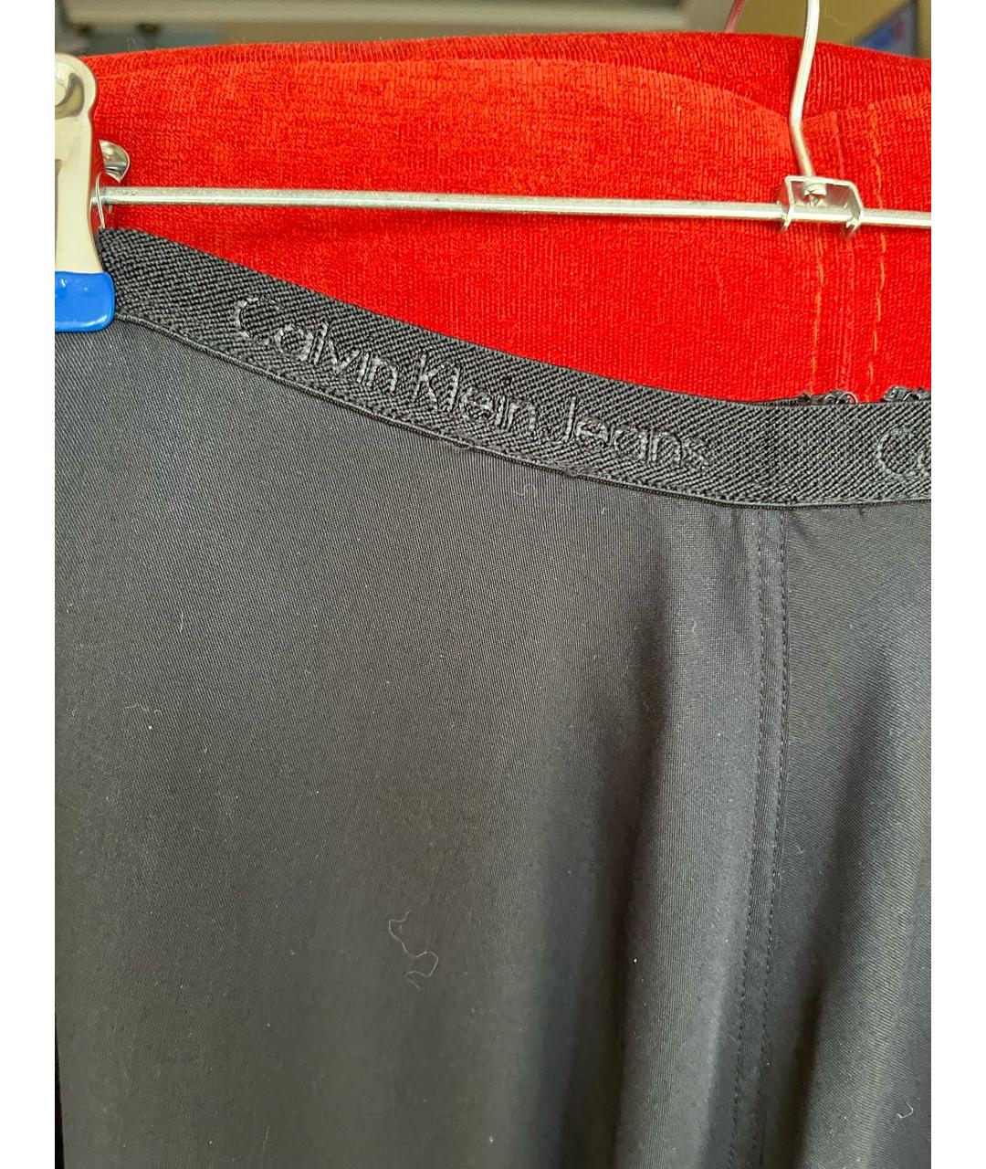 CALVIN KLEIN JEANS Черная вискозная юбка миди, фото 6