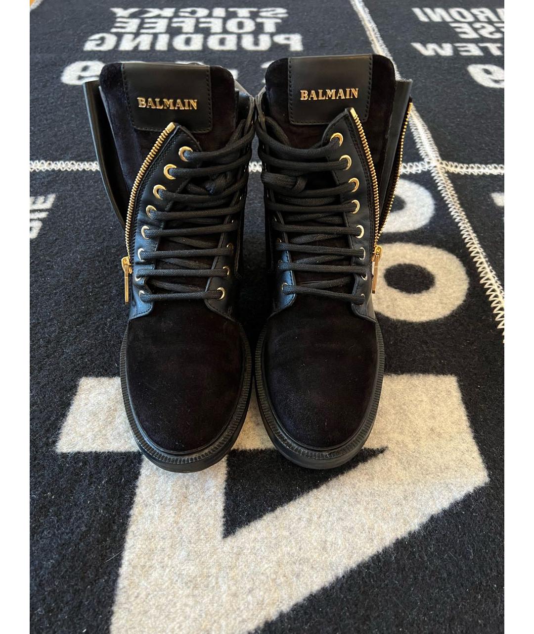 BALMAIN Черные замшевые ботинки, фото 2