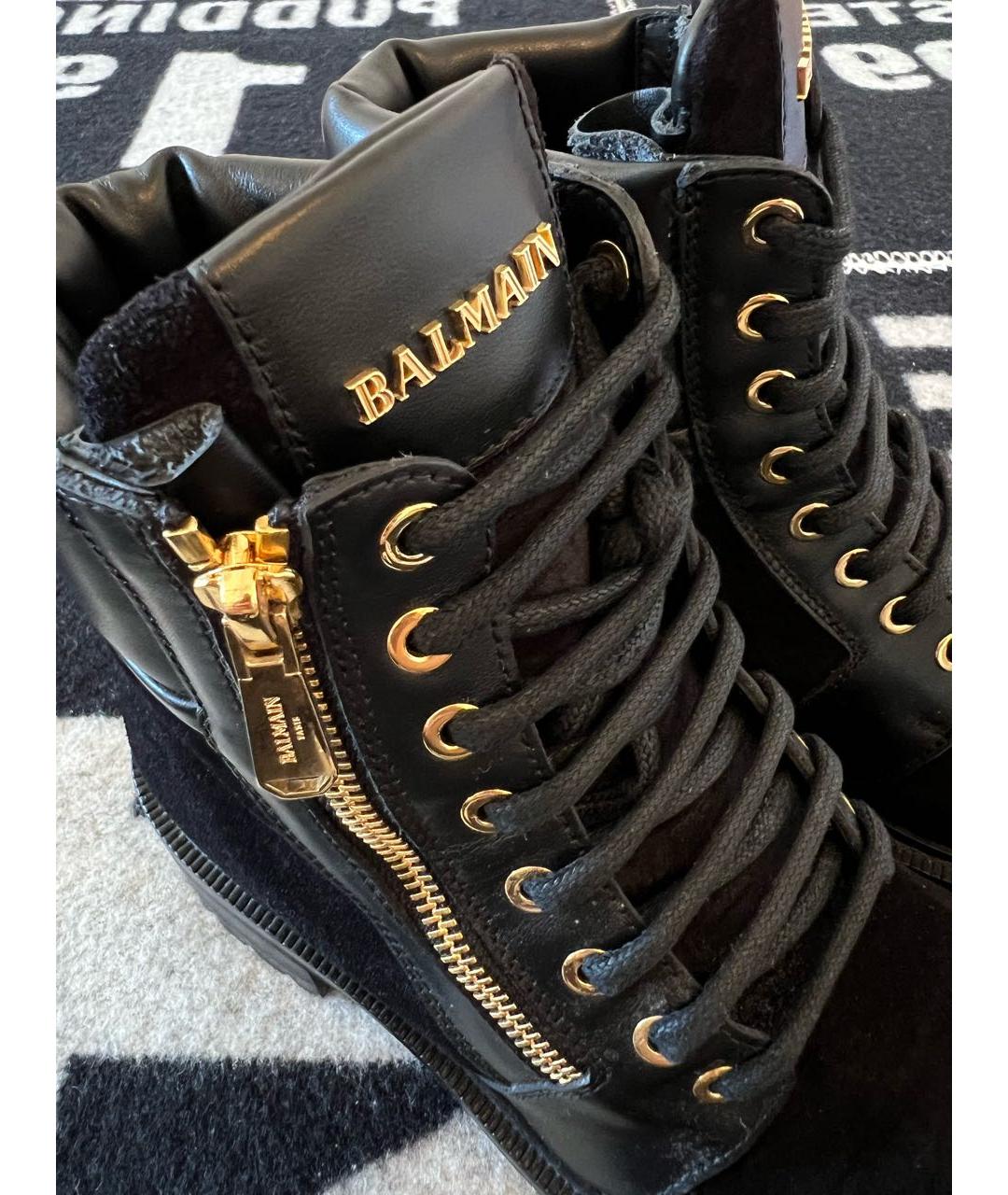 BALMAIN Черные замшевые ботинки, фото 6